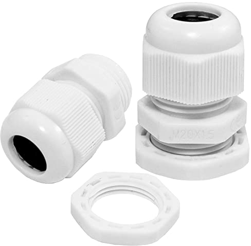 Lumonic 10x Kabelverschraubung M20 PG11 IP67 metrisch d7-12mm I Kabeldurchführung wasserdicht in grau I Verschraubungen, Schlauchdurchführung M20 PG11