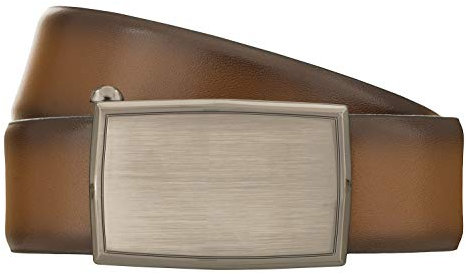 LLOYD Men's Belts Gürtel Herrengürtel Ledergürtel Automatikschließe Cognac 8534, Farbe:Braun, Länge:115