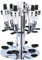 Rotating Bar Butler, Rotary 6 Bottle Stand Rotating Drinks Dispenser, Optics Dispenser for Spirits, Wall Mounted Optic Drinks Dispenser for Home Bar Butler