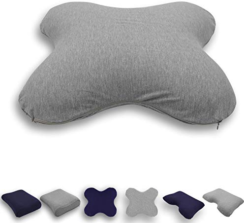 sei Design Originalbezug Visco Kissen– Jersey Baumwolle bügelfrei, Kissenbezug für Butterfly-Form 55x47x12 cm mit Reißverschluss
