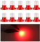 Biqing 10PCS T3 Ampoules LED B8.3D LED Ampoules de Tableau de Bord COB 1SMD 12V pour Voiture Intérieur Jauge d'instrument Cluster Indicateur Lumineux Panneau Tableau de Bord Lampe Rouge