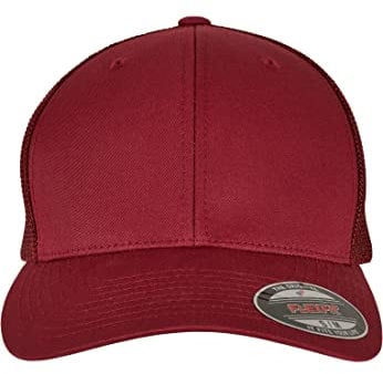 Flexfit Unisex Mesh Trucker Baseballkappe, Cranberry S/M