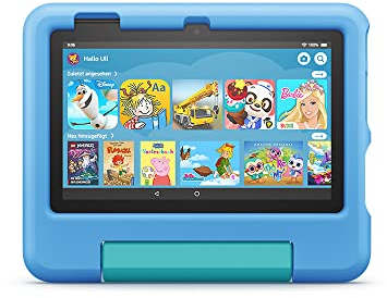 Kindgerechte Hülle für das Fire 7-Tablet (nur kompatibel mit der 12. Generation, 2022), für Kinder von 3–7 Jahren, blau