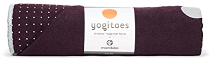Manduka Yogitoes Handtuch für Yogamatte, rutschfest, Mikrofaser, für Hot Yoga, Pilates, Training, Kühl- und Schweißtuch, 180,3 cm