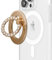 Sonix Magnetic Phone Grip and Phone Ring Holder - Compatible with MagSafe - Rotatable Kickstand and Phone Holder for iPhone 16, 15, 14, 13, 12 Series - Gold/Clear Rhinestone