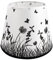 Lampenschirm mit Blumenmuster, fester Rückseite, Trommel-Lampenschirm für Tischlampen, Ersatz (Schmetterling Love Flower-2)