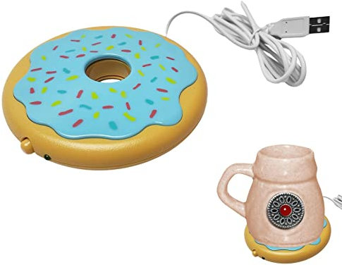 Verre Chauffant en Forme Donut, Chauffage à température constante | Tasse à café chauffante pour Le Bureau