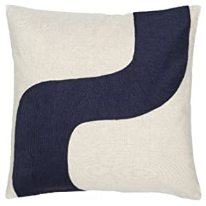 Marimekko Seireeni Cushion Cover 50 x 50cm - Linen, Dark Blue