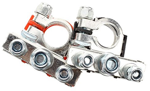 Uinfhyknd 2 Pieces Car Black Red Metal 90 Degree Type Battery Terminals Clamps