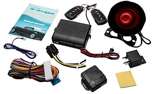 Riloer Système de protection anti-effraction de voiture 12V, pack d'alarme de sécurité à télécommande universelle, pour système de verrouillage central pneumatique électrique Antomative