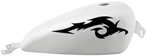 DualColorStampe Adesivi Compatibili con Harley-Davidson TRIBALE serbatoio DX-SX stickers Moto Motorbike COD.M0164 (Nero)