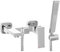 Rea Badewannenarmatur FENIX CHROM Wasserhahn Badewanne Einhebel Wannenarmatur mit Handbrause Badarmatur aus Messing Mischbatterie Wandmontage (Chrom)