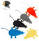 Ciieeo Pencil Sharpeners 5pcs Door Stopper Mouse Door Protector Cartoon Mouse Door Stopper