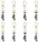 PH PandaHall 8 Stück Winkende Katze Schlüsselanhänger Glückskatze Schlüsselanhänger Schlüsselanhänger Japanische Maneki Neko Glücksanhänger Reichtum Gesundheit Katze Ornament Handyanhänger