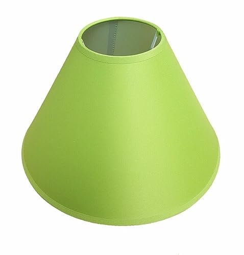 9 (23cm) Cotton Textured Fabric Coolie Light Shade Table Ceiling Lamp Shades (Lime Green)