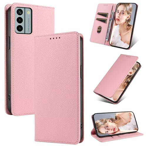 Beajew Coque pour Nokia G22 Housse en Cuir, Etui Premium en Cuir PU, Antichoc TPU Housse, Fonction StandPorte Carte Credit Ticket, Fermeture Magnétique Flip Case -Orange