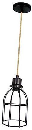 PRETYZOOM Leuchter schwarze Pendelleuchten einzelne Pendelleuchte schlafzimmerlampe schlafzimmer lampen eiserne Leuchten Küche beleuchtet Decke Vogelkäfig Deckenlampe Wohnzimmerbeleuchtung