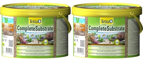 Tetra Complete Substrate - nährstoffreicher Bodengrund mit Langzeit-Dünger für gesunde Pflanzen, zur Neueinrichtung des Aquariums (Substratschicht unter dem Kies), 5 kg Eimer (Packung mit 2)