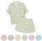 NPSMOPC Summer Pajamas for Girls, Roller Dupes Rabbit Preppy, 2 Piece Button Down Monkey Bunny Shorts Set (Green,10-11Years)