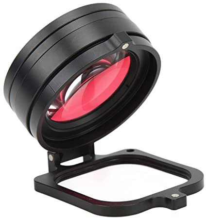 Yctze Objectif Macro HD 16x avec Filtre de Plongée Rouge Violet, Bague d'adaptation 58 Mm et Capuchon d'Objectif pour 9, pour la Photographie Macro