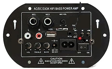 nmbhus Scheda Amplificatore di Potenza for Auto con Radio FM Bluetooth Kit Amplificatore for Bassi acuti Fai da Te for Camion Camper for Auto a casa Piccolo ma Potente