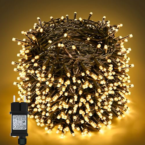 Etopgo Led Lichterkette Außen 30M 300 LED, Weihnachtsbaum Lichterkette Outdoor mit Timer IP44 Wasserdicht, 8 Modi Weihnachtsbeleuchtung für Innen/Außen, Party, Weihnachten, Garten, Zimmer