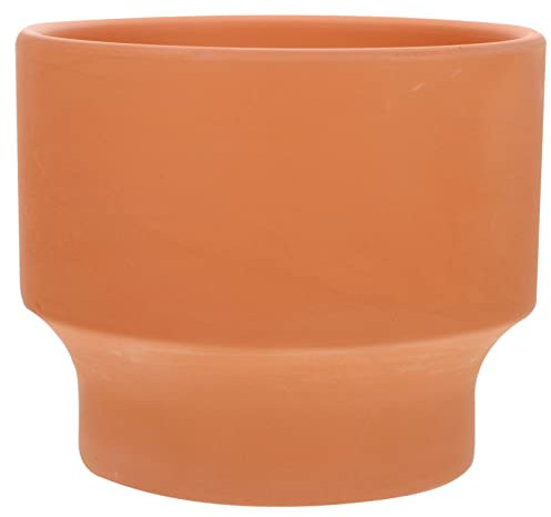 BEBEMOKO Pot en terre cuite respirant pour plantes grasses 12 x 10 cm Jardinière en argile pour balcon et jardin Idéal pour la plantation intérieure et extérieure