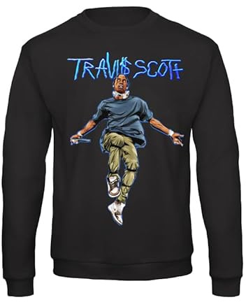 Bughyprint Felpa Girocollo Unisex Moda Outfit Rap Rapper Travis Scott 3