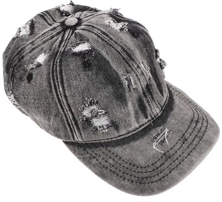 BESPORTBLE Cappello Baseball in retrò Protezione in Denim Visiera Curva per Esterni