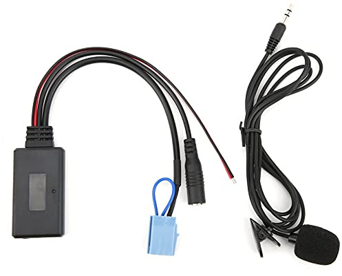 Bluetooth-Aux-Kabel-Adapter, hochwertiges kabelloses Audio-Streaming, Freisprechen für Smart Fortwo 450, Radio, Bluetooth 5.0, ABS-Material, DC 12 V, Spannung, 59,1 Zoll,
