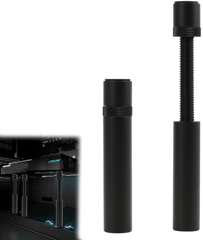 2 Stück Grafikkarten Halterung, höhenverstellbar aus Aluminiumlegierung, GPU Stütze mit Magnetfuß, Grafikkartenhalter gegen Durchbiegen für PC Gehäuse, 72.5–111.5 mm