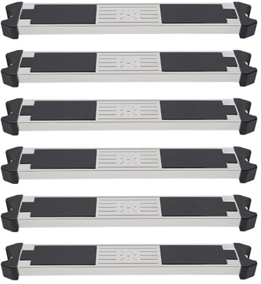 6 Stück Edelstahl Poolleiter Ersatzstufen rutschfeste Schwimmbadleiter Sprossen mit breiter Trittfläche, Leiter Stufen für Schwimmbäder, Thermalbäder, 49.3x8.5x2.2 cm, bis 150kg