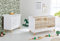 PINOLINO Kinderzimmer-Set Pan breit, 2-tlg. mit Kinderbett und breiter Wickelkommode aus MDF Uni, weiß edelmatt lackiert