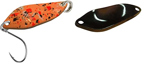 FTM Spoon Strike 2, 1g - Blinker zum Spinnfischen auf Forelle, Forellenblinker zum Angeln am Forellensee, Forellenköder, Farbe:orange camo