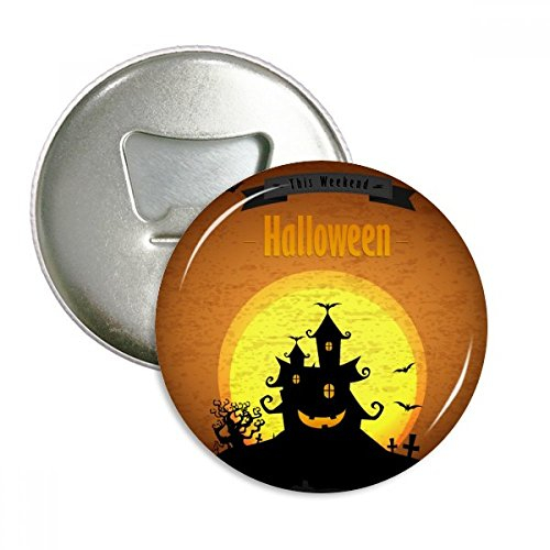 DIYthinker Halloween Ghost Bat Fear Round Bottle Opener Refrigerator Magnet Badge Button 3pcs Gift