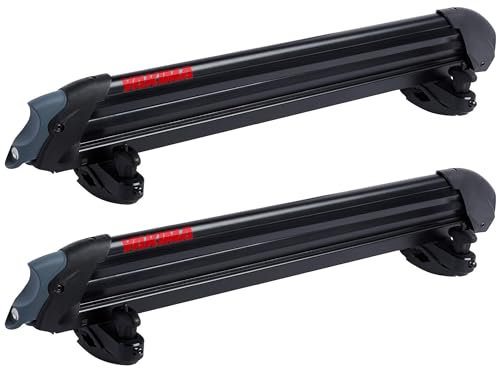 Yakima, PowderHound 6 Soporte de esquí y Snowboard, se Adapta a hasta 6 Pares de esquís o 4 Tablas de Snowboard, Paseos Silenciosamente, se Adapta a la mayoría de bastidores de Techo, Negro