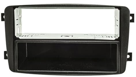 tomzz Audio 2434-042 Radioblende Metallschacht kompatibel mit Mercedes C-Klasse W203 S203 CL203 CLK C209 A209 Viano Vito schwarz