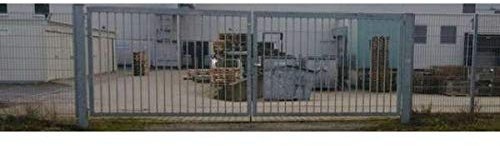 2-flügeliges Doppeltor Gartentor Einfahrtstor Industrietor Verzinkt 500 x 200cm inkl. Pfosten