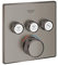 Grohe Termostato grifo empotrado cuadrado con 3 llaves, sólo parte exterior, serie Grohtherm SmartControl, 15,8 x 4,3 x 15,8 centímetros, color grafito cepillado (Referencia: 29126AL0)