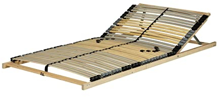 beco 7-Zonen Premium-Lattenrost, 42 Leisten, Kopfteil verstellbar, Größe:100 x 200 cm