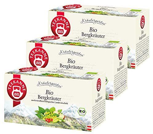 Teekanne Premium Organic Bio Mountain Herbs, 3er Pack (3 x 20 Teebeutel), 3 x 36 g
