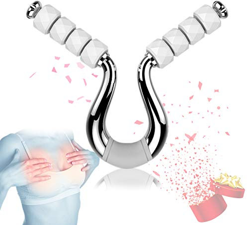 ZhiLianZhao Brustvergrößerung Massager Maschine, Brust Enlarger Gerät mit Schneller Wärmeleitung, Eismassage, Einstellbarem Winkel für Schulter und Nackenmassage, Taillenentspannung