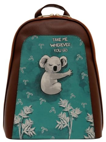 DOGO Vegane Damen Rucksack Tidy Bag - Koala Hug