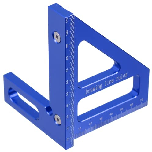 DOITOOL Winkelmessgerät Aluminiumlegierung 45/90 Grad Lineal Holzbearbeitung Winkelmesser Gehrungsdreieck Lineal Layout Messwerkzeug Kombination Vierkantlineal Set Für Ingenieur