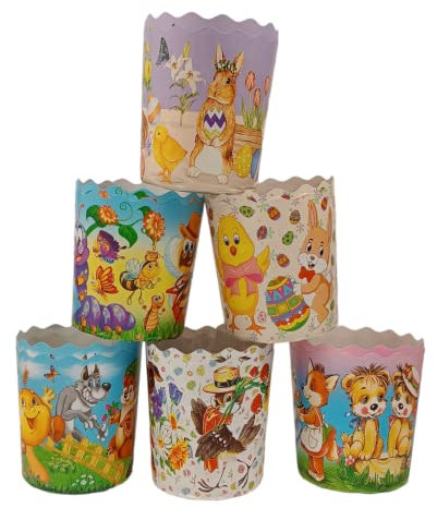 chutemka - 12 Pack Forms | Non Stick Kulich Paska Panettone Paper Mold (Fabulous, Small)