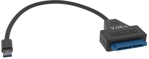 VoKs USB 3.0 zu SATA Adapter Kabel Festplatten mit UASP Support für 2.5 Zoll HDD SSD Festplatte, Externes Kabel, Port, Konverter Festplatten-Adapter