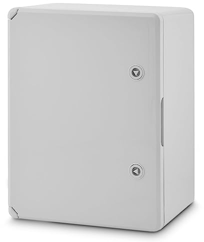 Ralertreik Armario de Distribución para Pared con Placa de Montaje Galvanizada, Caja Industrial de Control Vacía de Plástico ABS con Puerta Protección IP65, tamaño 400x500x240