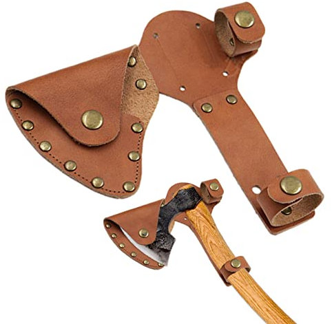 OFFSUM Hache | Étui à Hache en Similicuir | Housse Lame Hache, Housse Hache, étui hachette, Housse tête Tomahawk pour Le Camping, la Chasse Cipliko