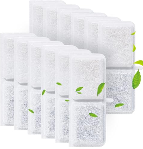 MyfatBOSS 12 Stück Katzenbrunnen Filter, Trinkbrunnen Filter für 3,2L Batteriebetriebenen Katzenbrunnen mit Bewegungsmelder, Ersatzfilter Wasserbrunnen für Katzen