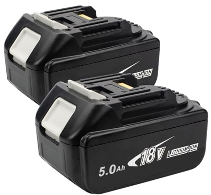 2 Stück 18V 5.0Ah Ersatzakku für Makita Akku 18V BL1850 BL1850B BL1860B BL1860 BL1830 BL1820 BL1815 BL1835 BL1845 194205-3 LXT-400 Akku LED Werkzeug